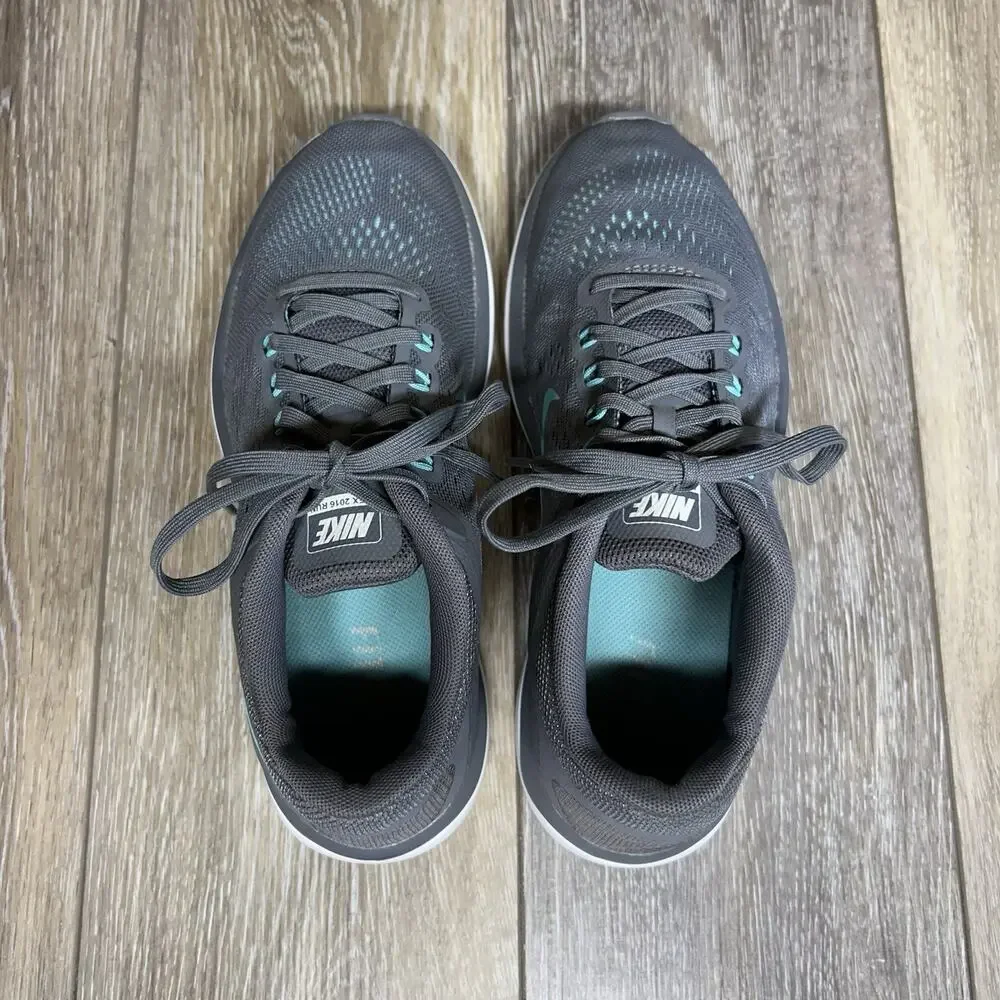 Nike Flex Women's US Size 7.5 830751-013 Gray Aqua Blue Running Sneaker Shoes